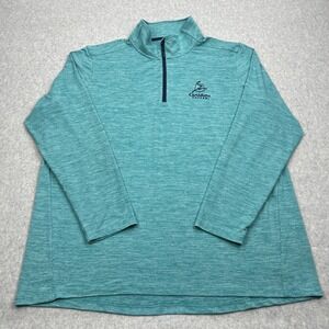 Caribou Coffee 1/4 Zip Men's XXL Blue "Life Is Short Stay Awake For It" Pullover